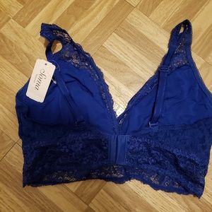 Blue lace bralette